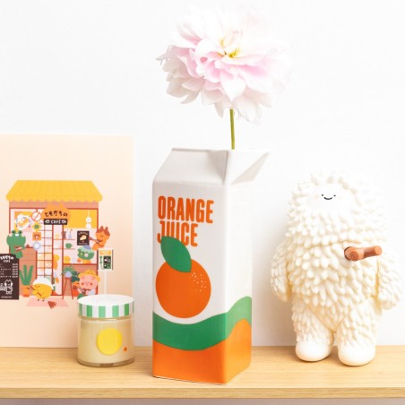 Vase - Brique de jus d'orange