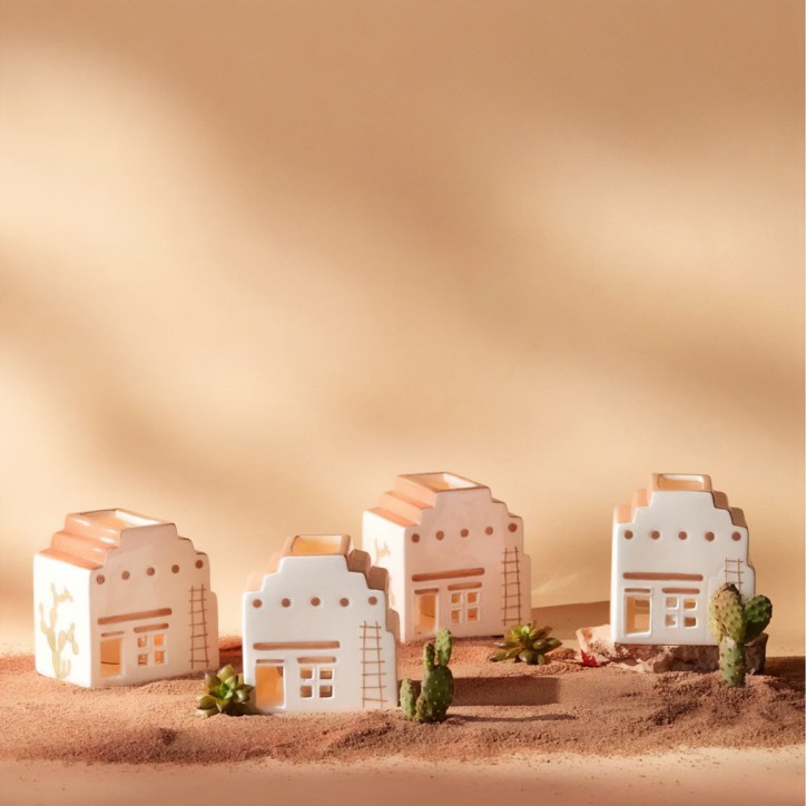 Bougeoir maison et cones d'encens - Santa Fe adobe