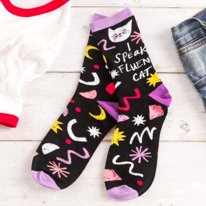 Paire de chaussettes - I speak fluent cat