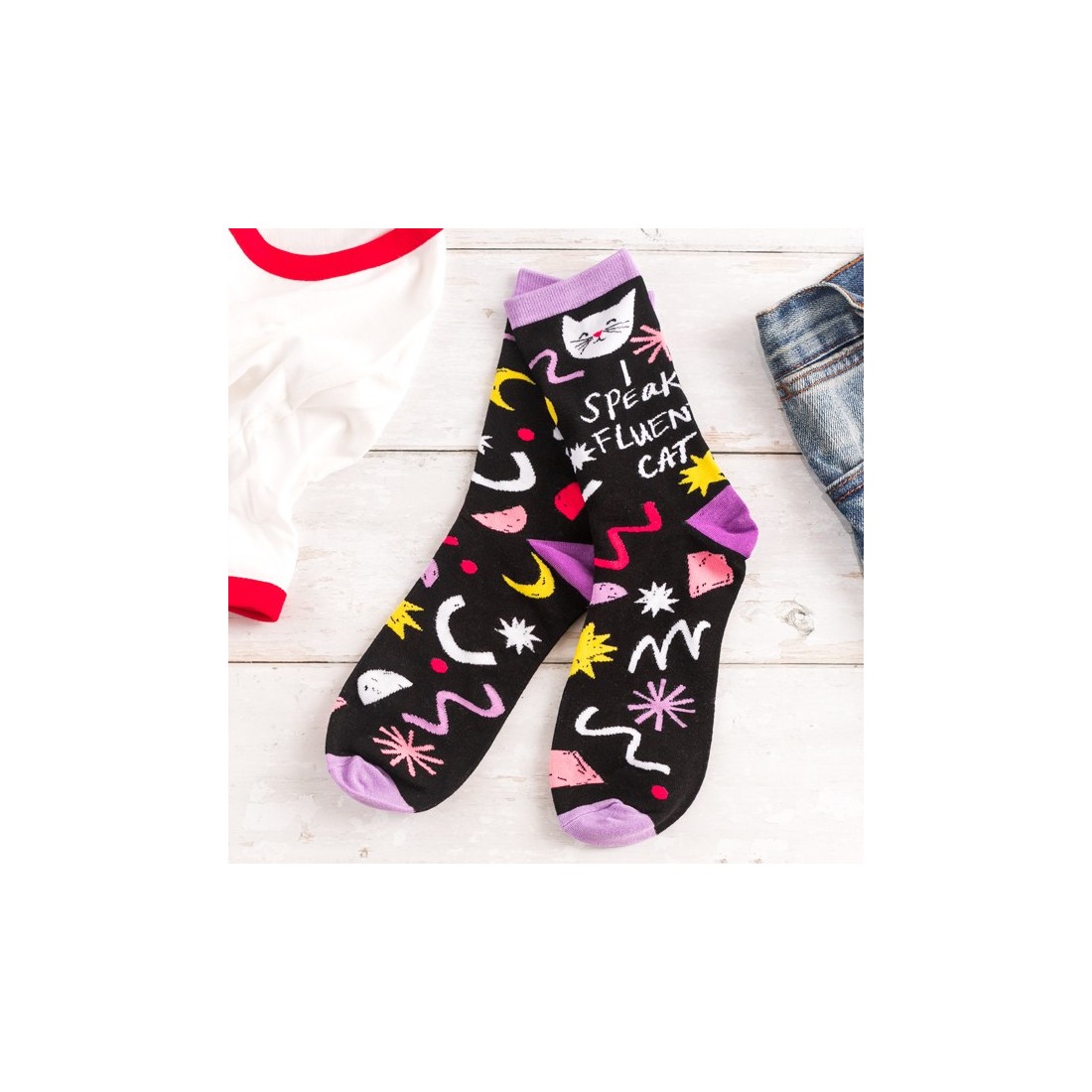 Paire de chaussettes - I speak fluent cat