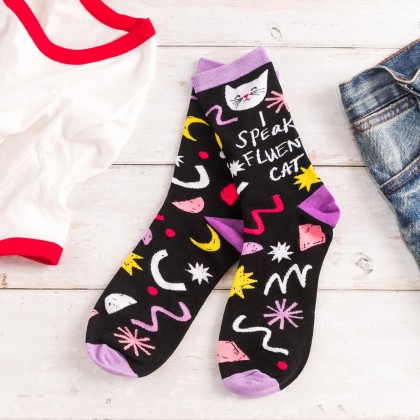 Paire de chaussettes - I speak fluent cat