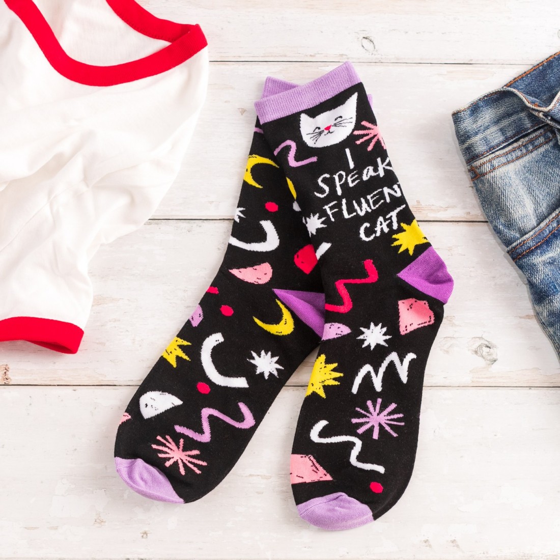 Paire de chaussettes - I speak fluent cat
