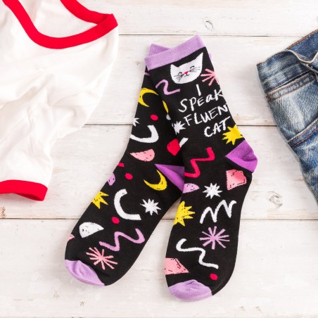 Paire de chaussettes - I speak fluent cat