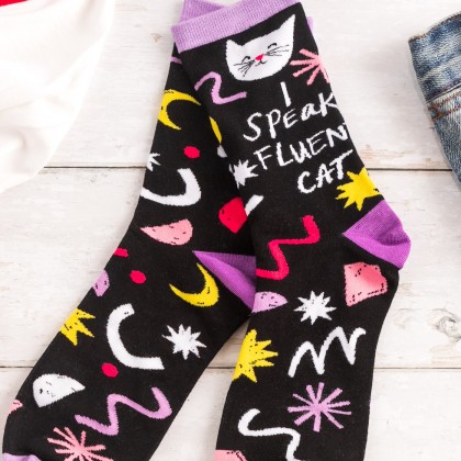 Paire de chaussettes - I speak fluent cat