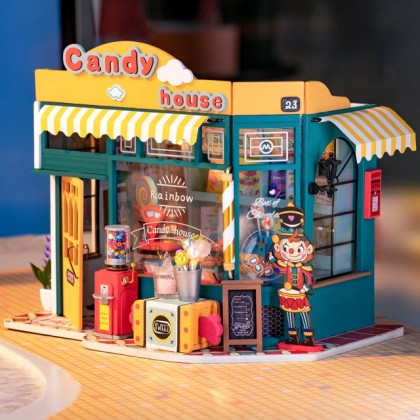 Kit DIY diorama - Rainbow candy house