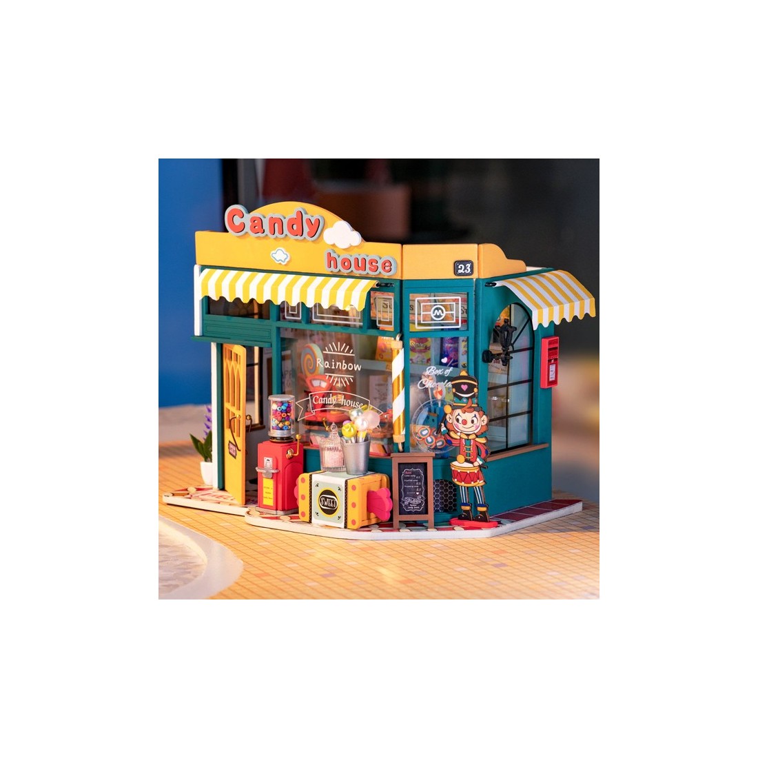 DIY dollhouse miniature - Rainbow candy house