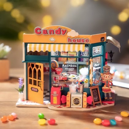 Kit DIY diorama - Rainbow candy house