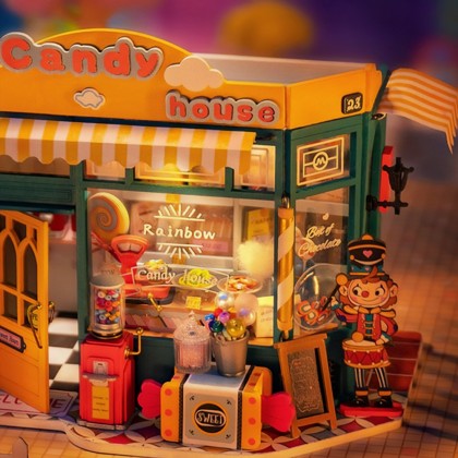 Kit DIY diorama - Rainbow candy house
