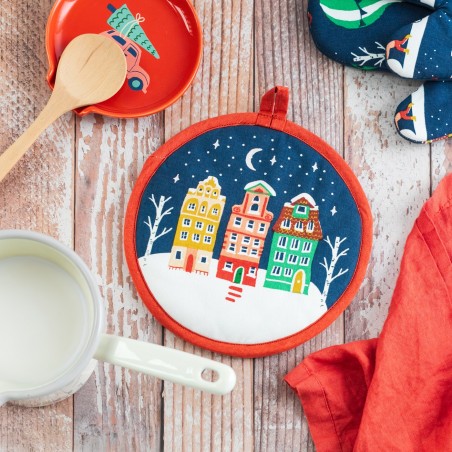 Potholder - Candy cane lane