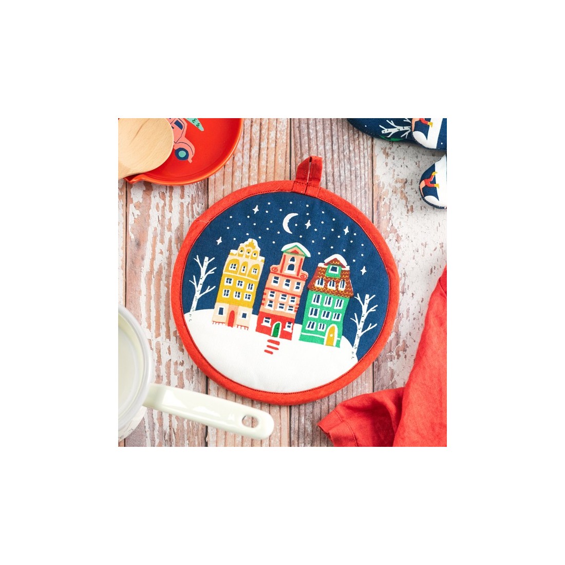 Potholder - Candy cane lane