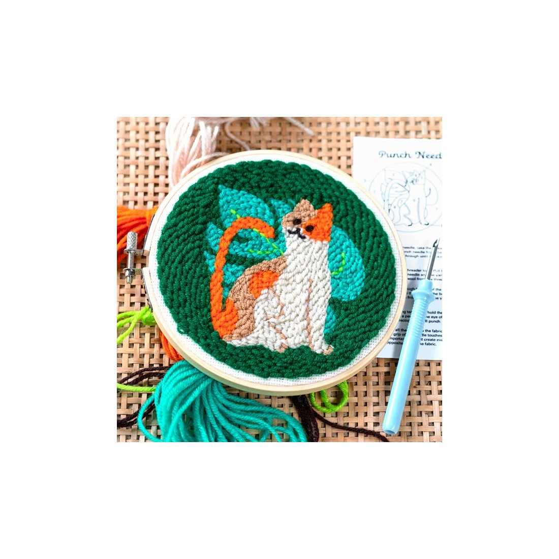 Mini kit de punch needle - Chat