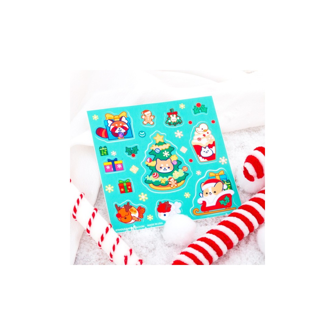 Planche de stickers vinyle - Merry Christmas day Planche de stickers vinyle - Merry Christmas day