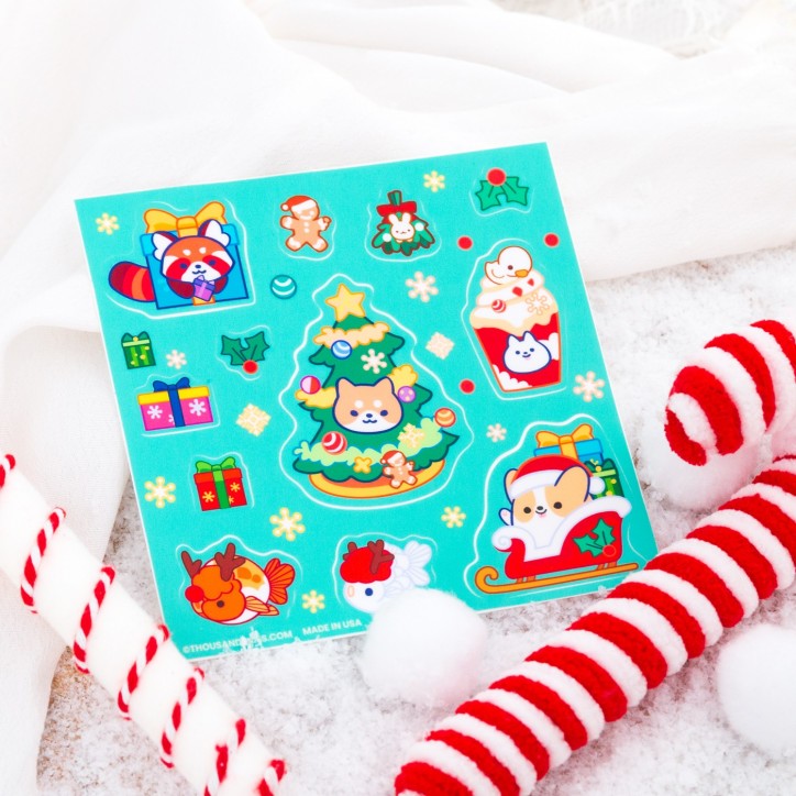 Planche de stickers vinyle - Merry Christmas day Planche de stickers vinyle - Merry Christmas day