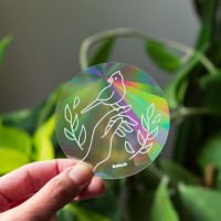 Autocollant de fenêtre Suncatcher - Bird on the wire