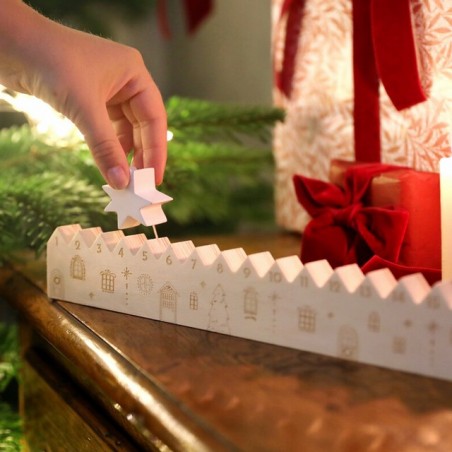 Wooden Advent calendar - Christmas village