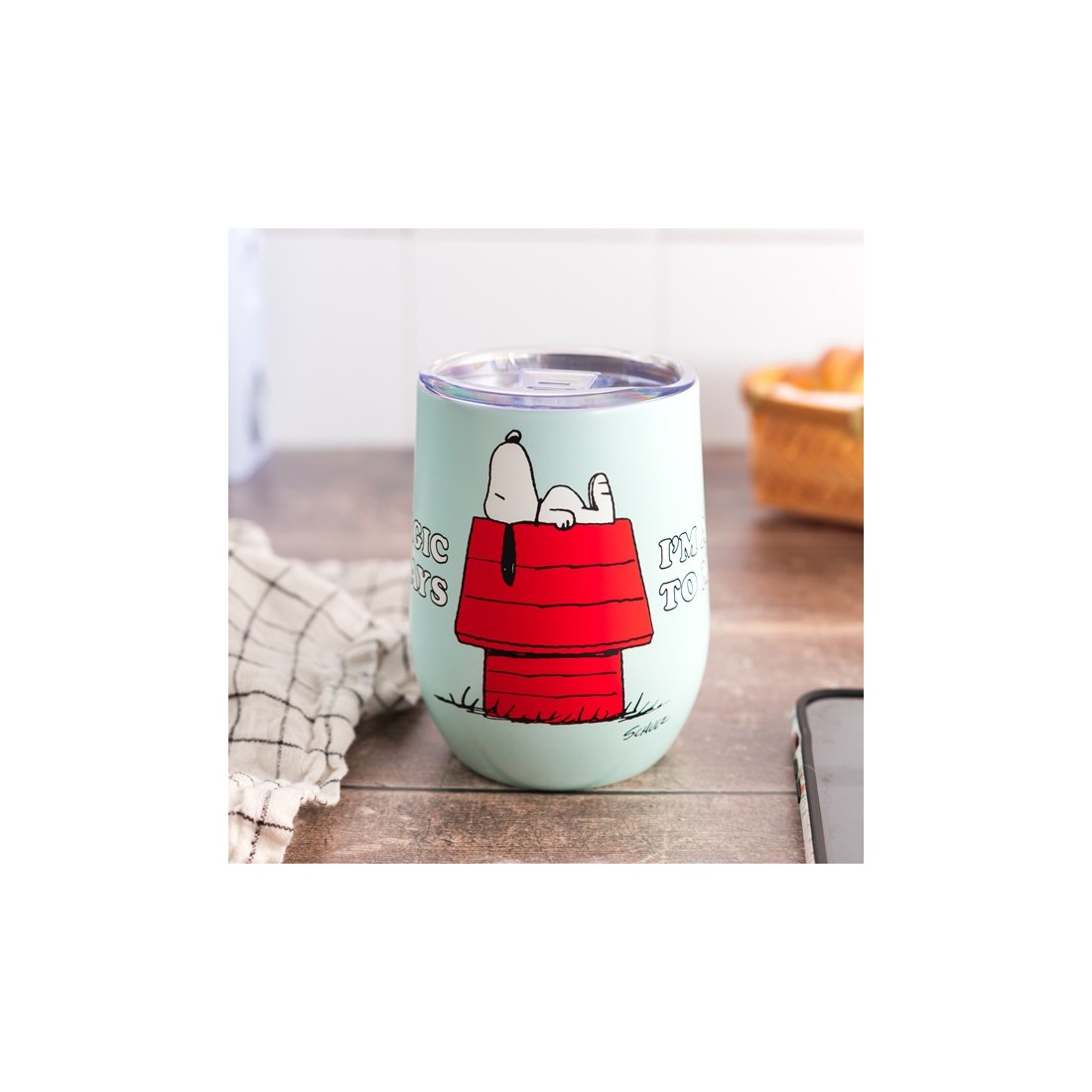 Snoopy travel tumbler - I'm allergic to monday