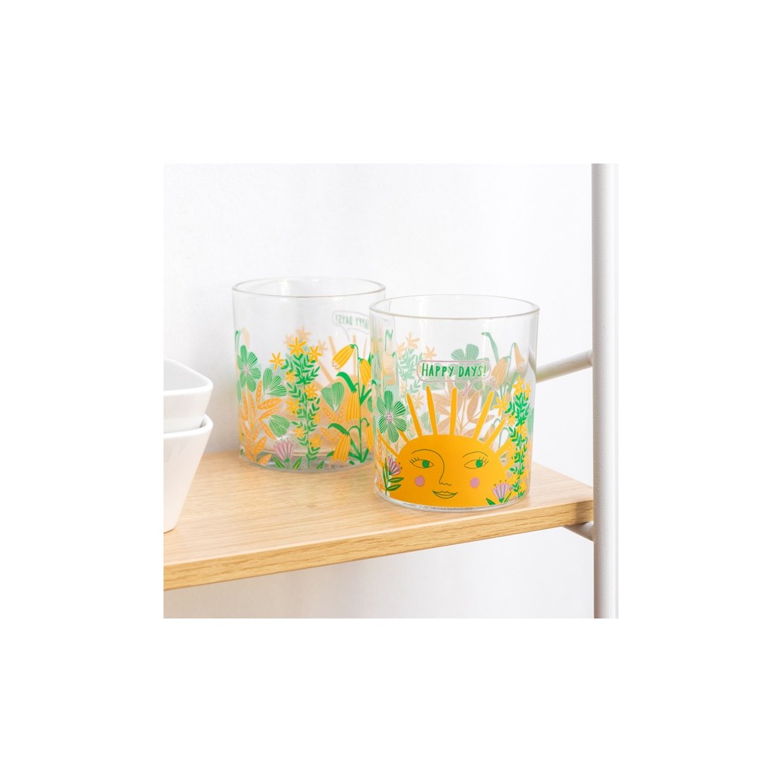 Set de 2 verres - Happy days
