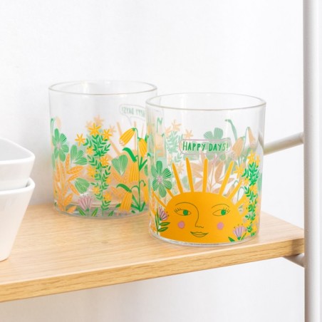 Set de 2 verres - Happy days