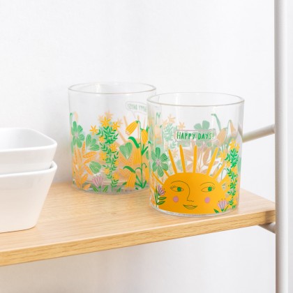 Set de 2 verres - Happy days