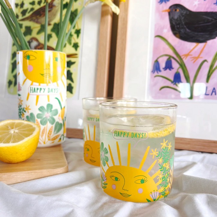 Set de 2 verres - Happy days
