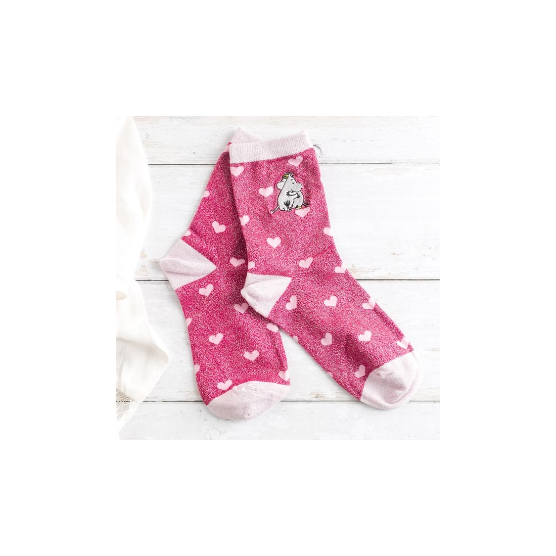 Chaussettes à paillettes - Moomin Love brodé