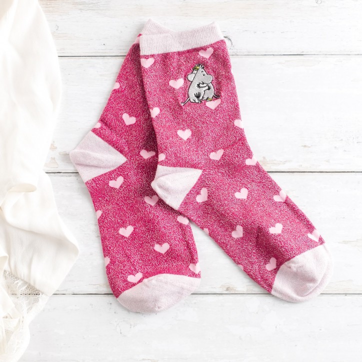 Chaussettes à paillettes - Moomin Love brodé