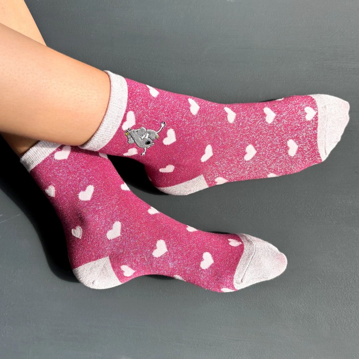 Chaussettes à paillettes - Moomin Love brodé