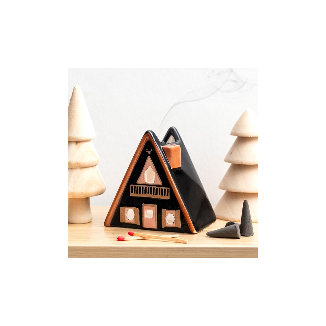 Bougeoir maison et cones d'encens - Nordic cabin