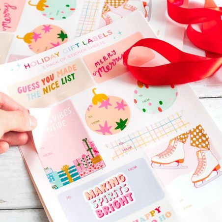 Set d'étiquettes de Noël - Holiday gift labels
