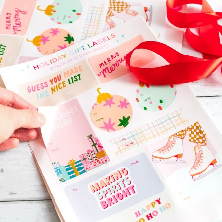 Set d'étiquettes de Noël - Holiday gift labels