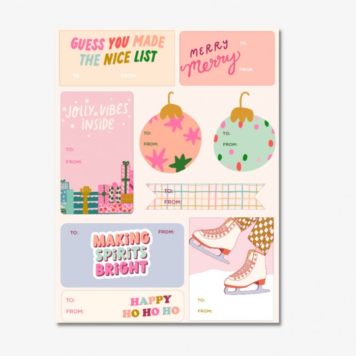 Set d'étiquettes de Noël - Holiday gift labels