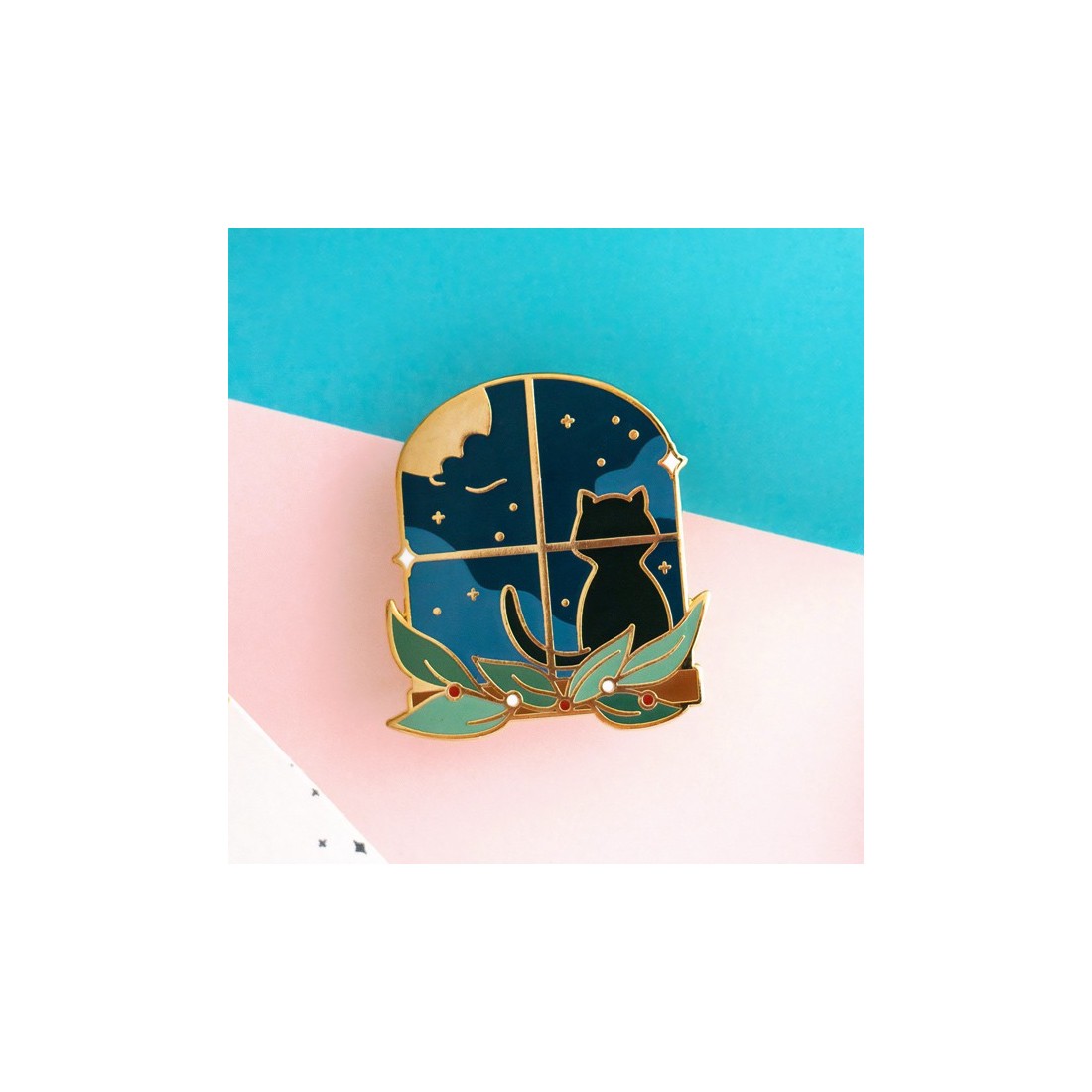 Enamel pin - Cat window