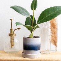 Small planter with saucer - Mojave (dusk)