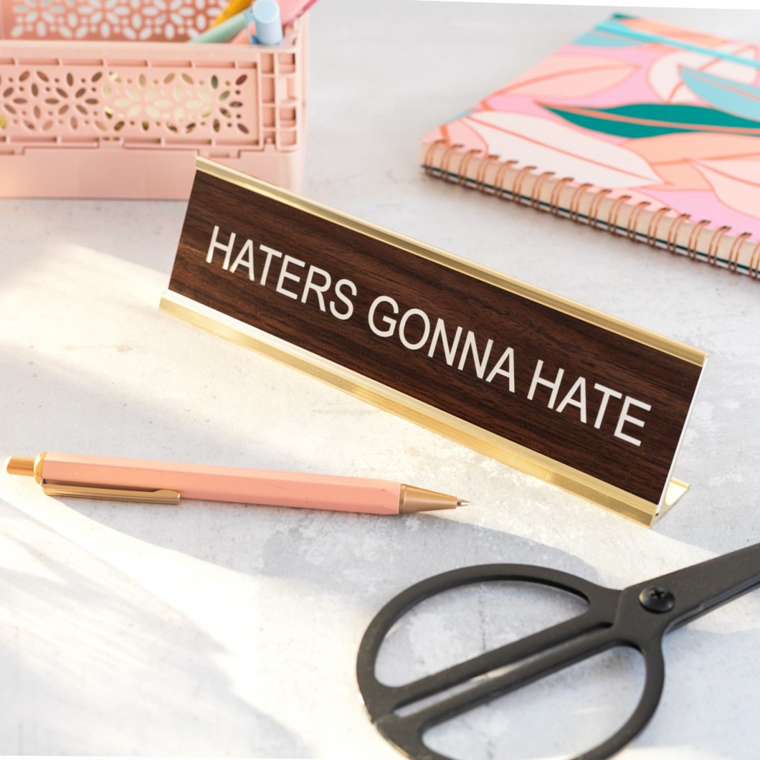Chevalet de bureau - Haters gonna hate