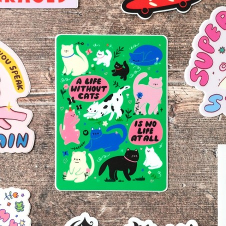 Grand sticker - A life without cats