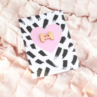 Card + pins - I heart you