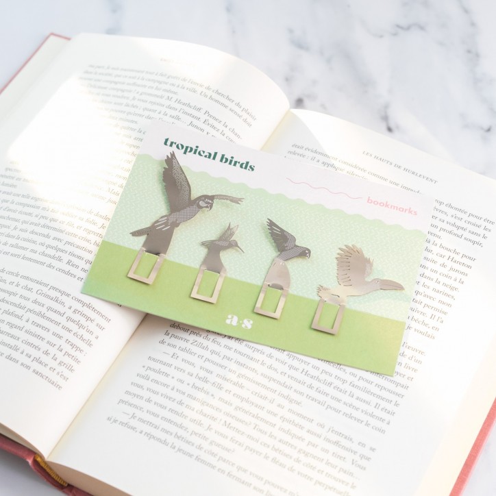 Set de marque-pages - Oiseaux tropicaux