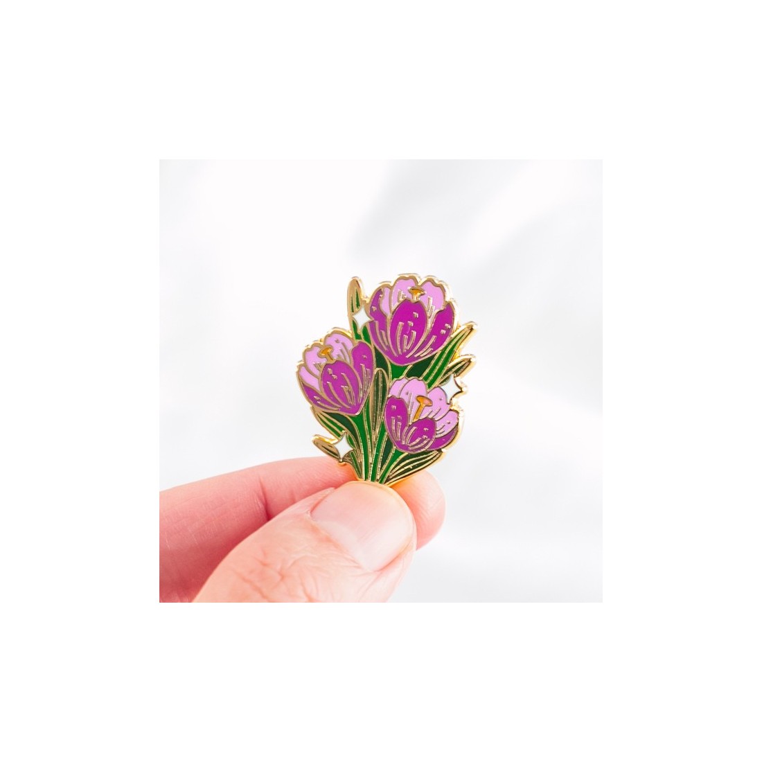 Enamel pin - Crocus bunch
