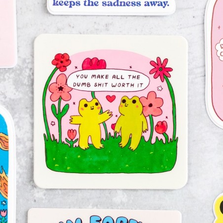Grand sticker - Frog friends