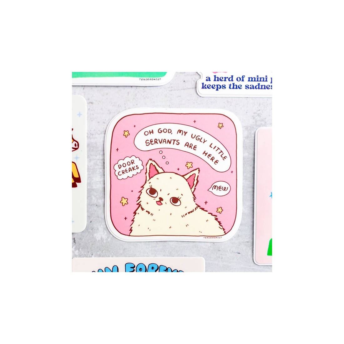 Large sticker - Mean kitty