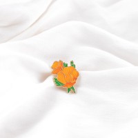 Enamel pin - Golden poppy