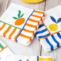 Cotton napkin set - Citrus burst