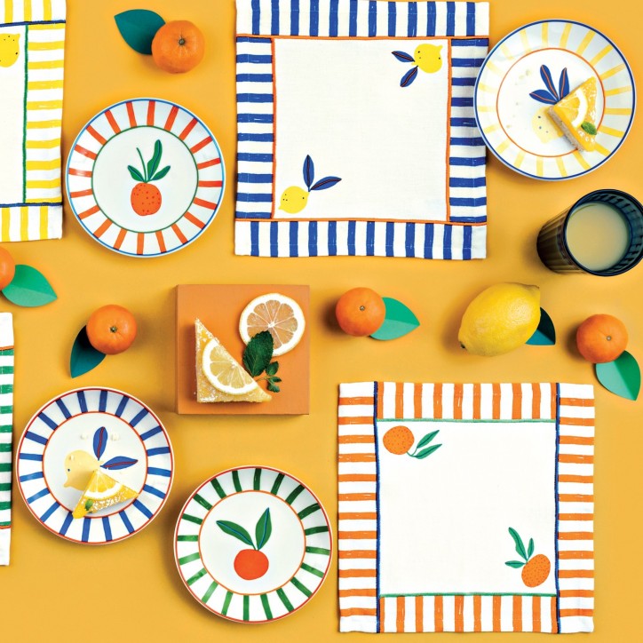 Cotton napkin set - Citrus burst
