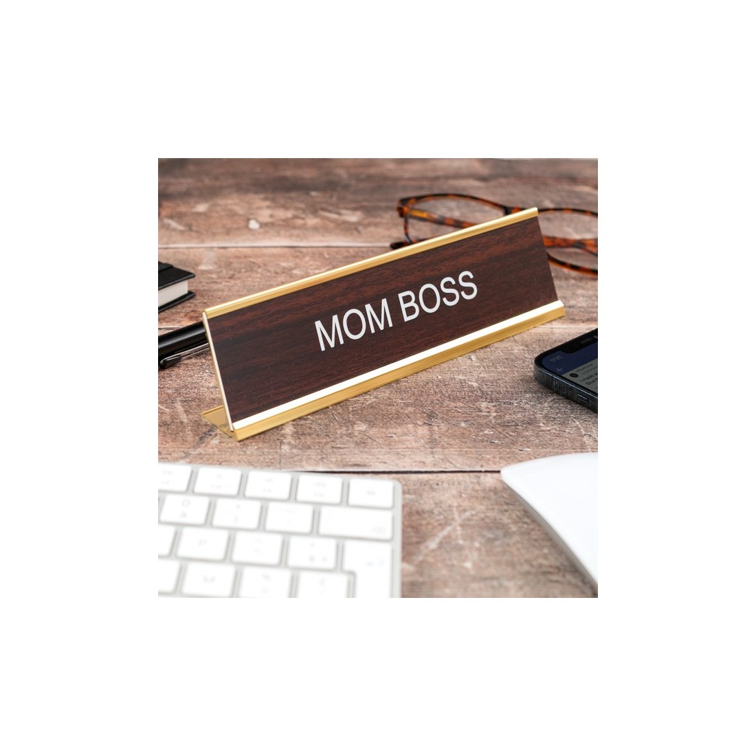 Desk nameplate - Mom boss