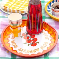 Plateau en métal - Bon appétit (tomates)