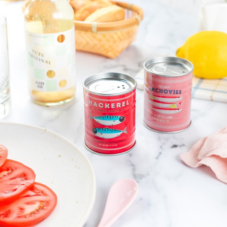 Salt and pepper shakers - Anchovies & mackerel