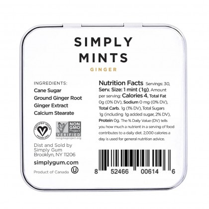 Bonbons Simply mint - Gingembre
