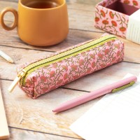 Set de trousse et stylo - Pink vintage floral