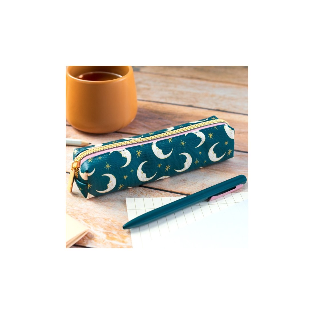Set de trousse et stylo - Teal moon