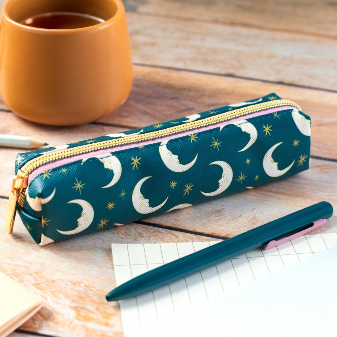Set de trousse et stylo - Teal moon